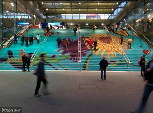 Stairway-art-Zest-Events-Southern-Cross-Station-Melbourne